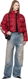 AMIRI Red Bones Cropped Down Jacket