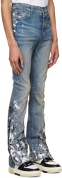 AMIRI Indigo Paint Splatter Jeans