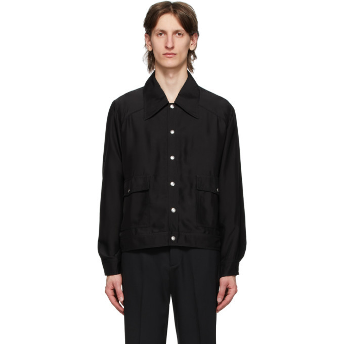 Second/Layer Black Unlined Snap Jacket Second/Layer