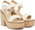 Gabriela Hearst Off-White Sardis Wedge Sandals