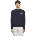 Off-White Navy Logo Crewneck Sweater