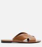 Loro Piana Vera leather slides