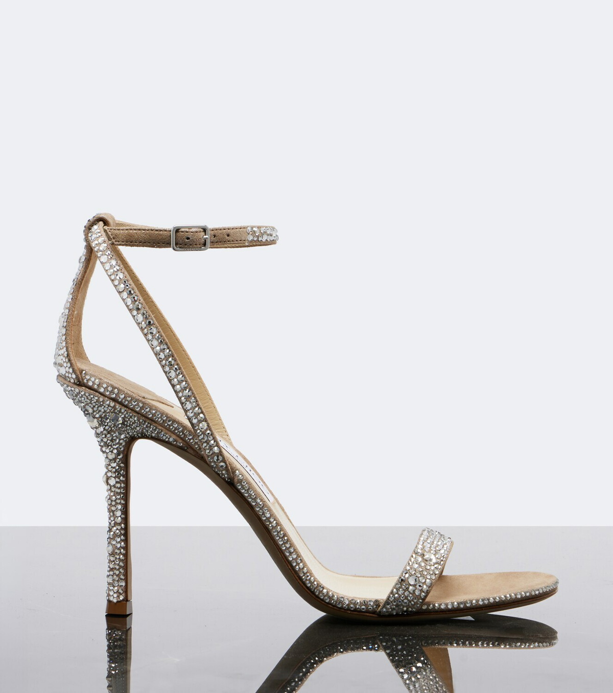 Jimmy Choo Moza crystal-embellished suede sandals
