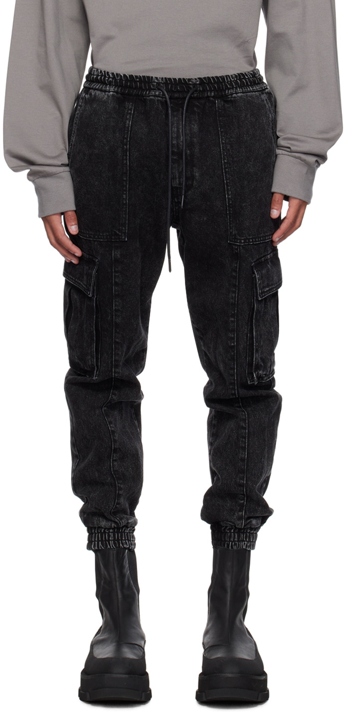 Juun.J Black Faded Cargo Pants Juun.J