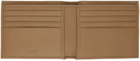 BOSS Brown Matte Leather Embossed Logo Wallet