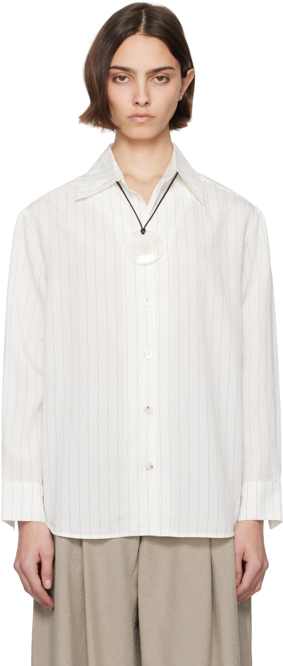 Nanushka White Fryda Shirt