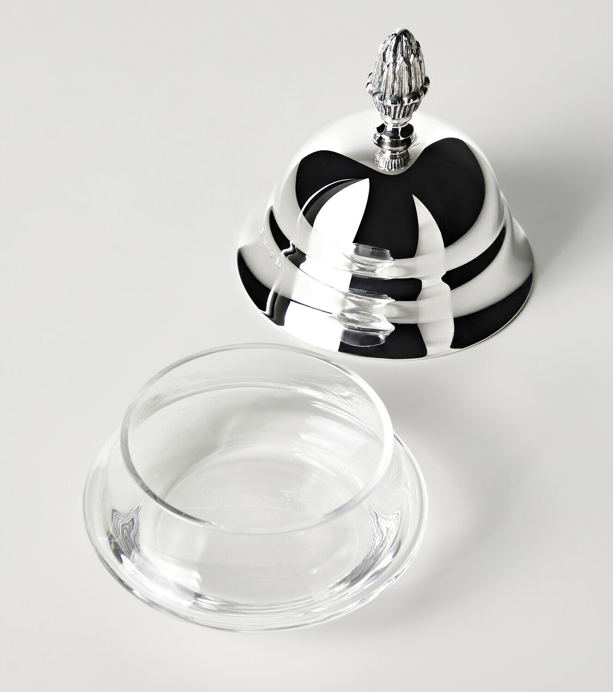 Christofle Malmaison silver-plated butter dish