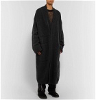 Isabel Benenato - Oversized Merino Wool-Blend Coat - Black