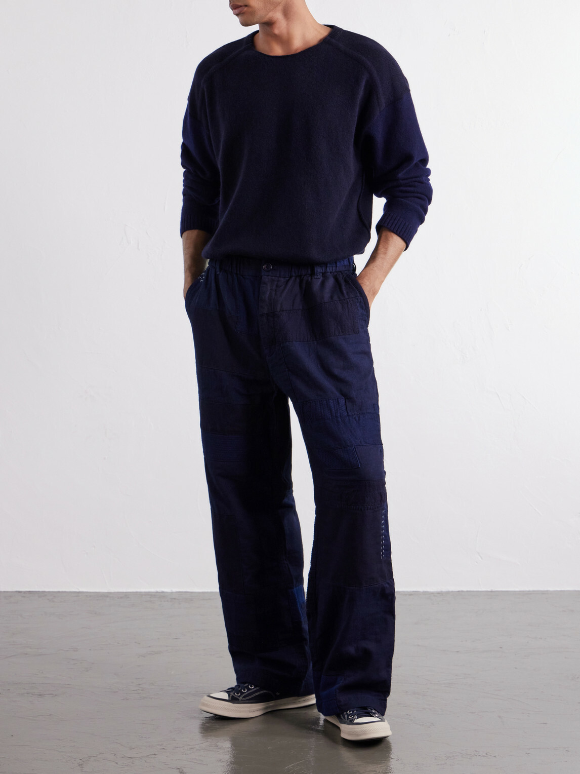 Blue Blue Japan - Wool-Blend Sweater - Blue