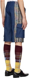Anna Sui SSENSE Exclusive Navy Denim Shorts
