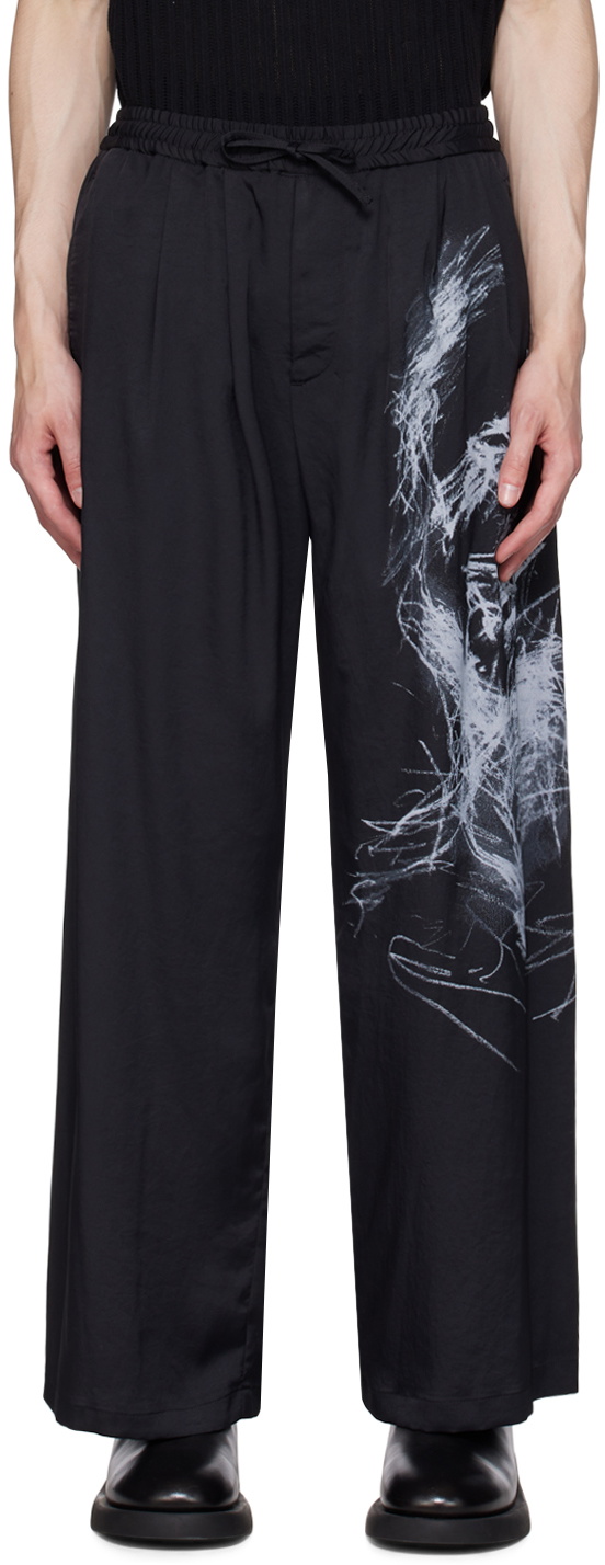 TAAKK Black Printed Trousers TAAKK