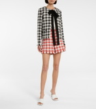 Oscar de la Renta Checked wool-blend shorts