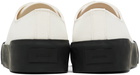 Jil Sander White & Black Canvas Sneakers