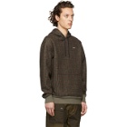 Noah NYC Brown and Red Country Check Hoodie
