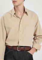 Lemaire Double-pocket Cotton Shirt Beige