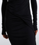 Rick Owens Lilies Shailee draped open-back jersey gown