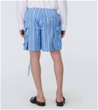 Jacquemus Le short Trivela striped cotton shorts