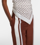 SIR Marais striped halterneck silk top