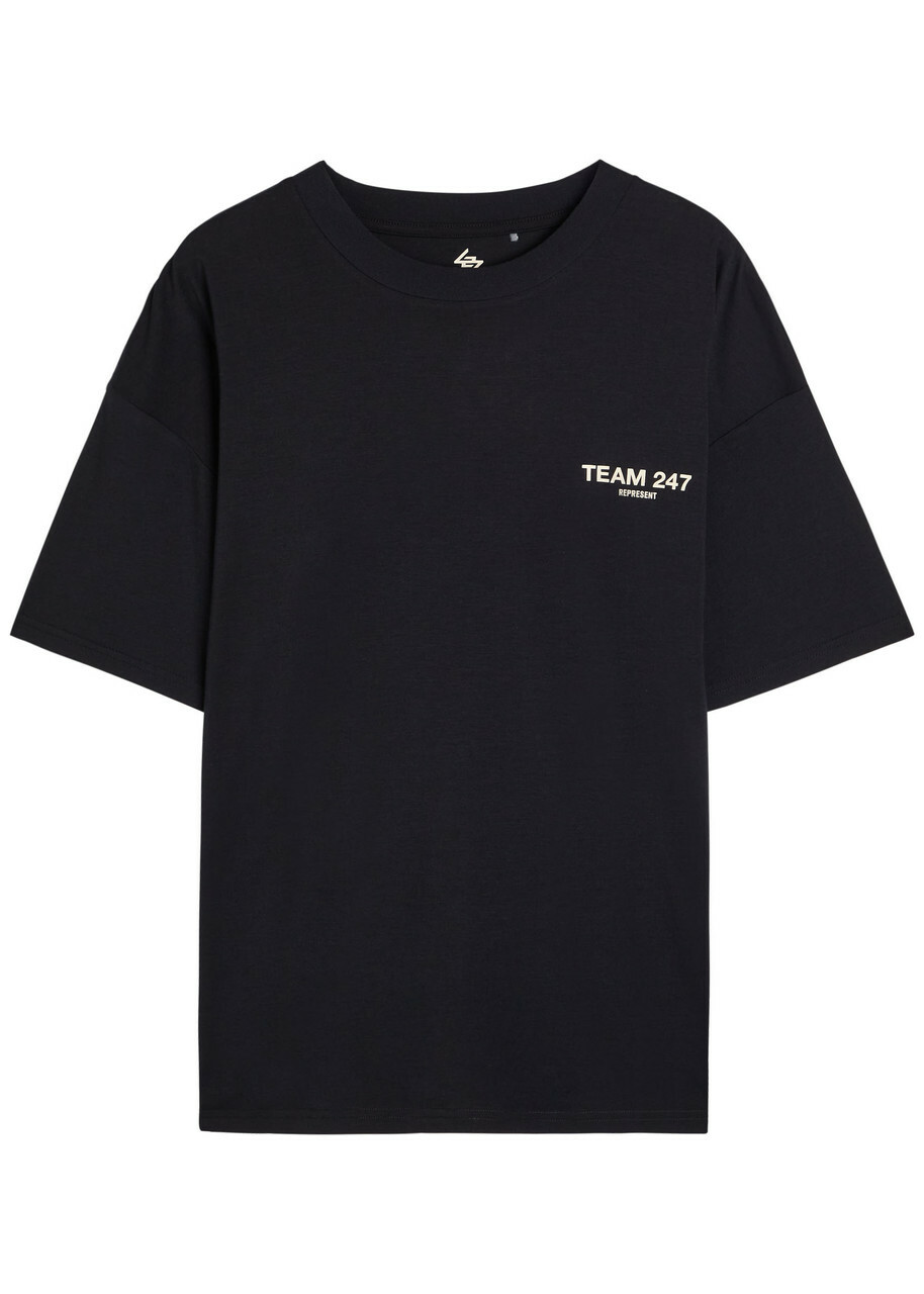Represent Team 247 Logo-print Jersey T-shirt Black