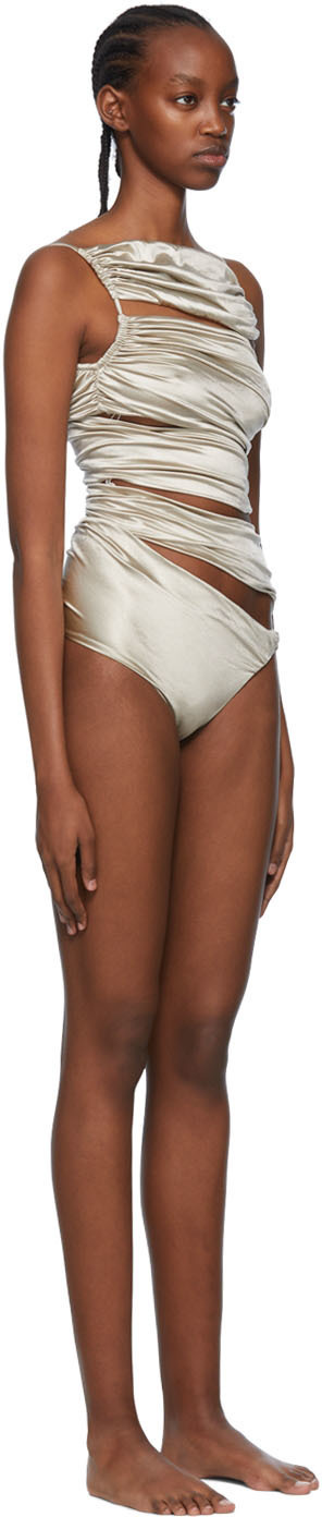 ISA BOULDER Silver Appleskin One-Piece Swimsuit