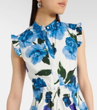 Erdem Floral cotton poplin midi dress