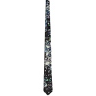 Givenchy Black Silk Floral Tie