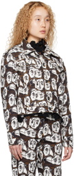 Charles Jeffrey LOVERBOY Black & White Art Denim Jacket