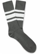 ARKET - Nils Striped Ribbed Cotton-Blend Socks