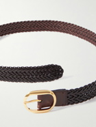 TOM FORD - 3cm Woven Leather Belt - Brown