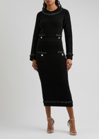 Huishan Zhang Bethany Bouclé-knit Jumper Black