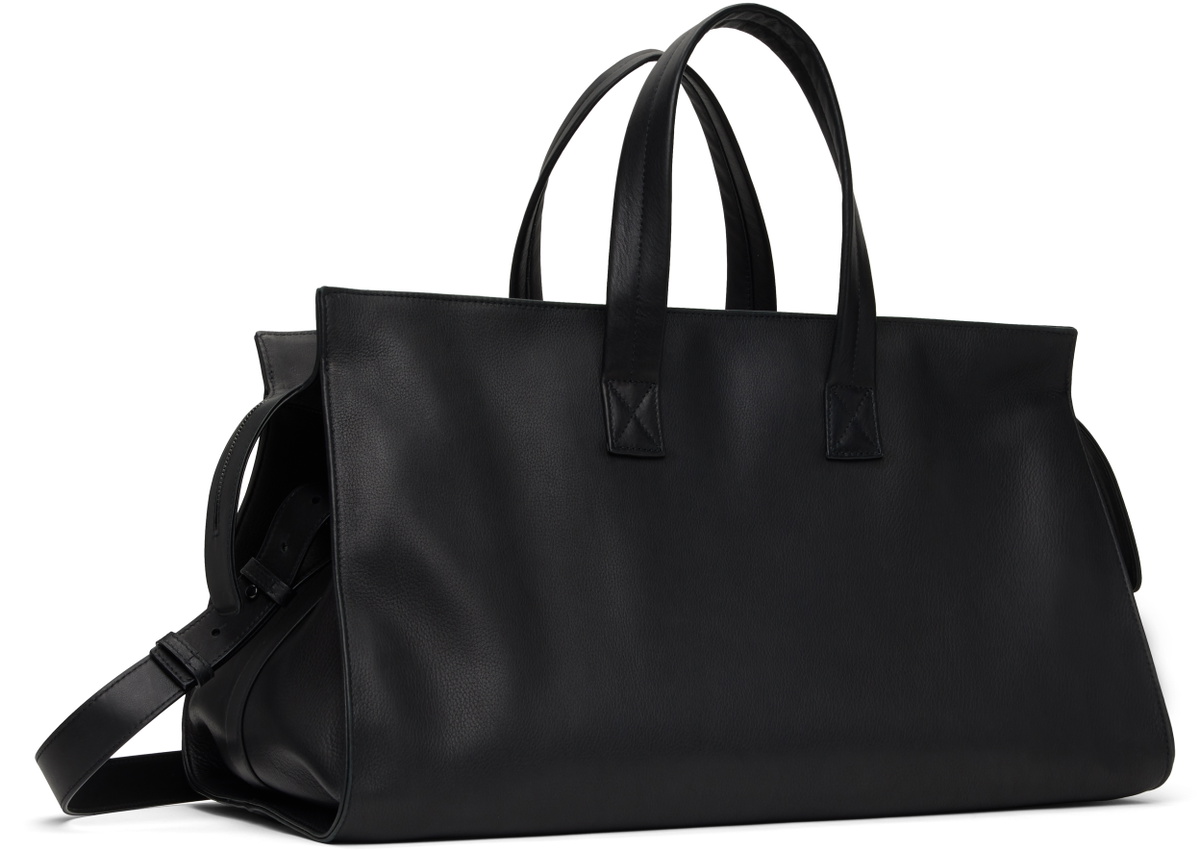 Marsèll Black Quarantotto Leather Weekender Duffle Bag