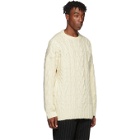Juun.J Off-White Cable Knit Sweater