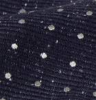 Canali - 8cm Polka-Dot Silk and Virgin Wool-Blend Tie - Navy