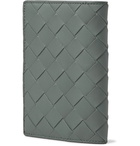 Bottega Veneta - Intrecciato Leather Passport Cover - Gray