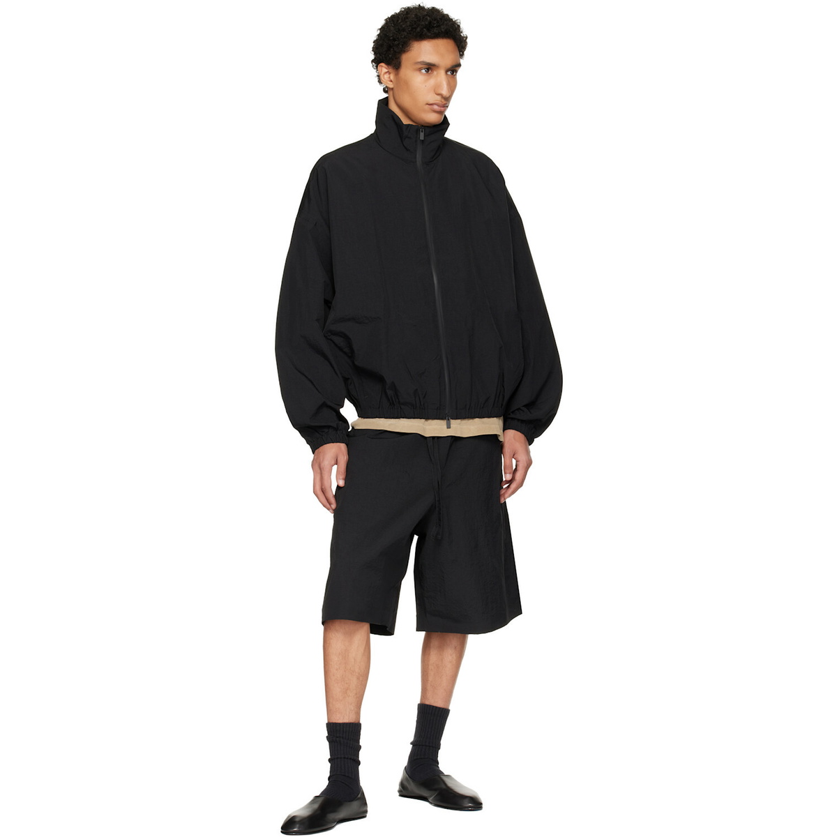 Fear of God Black Nylon Ripstop Tech Track Jacket