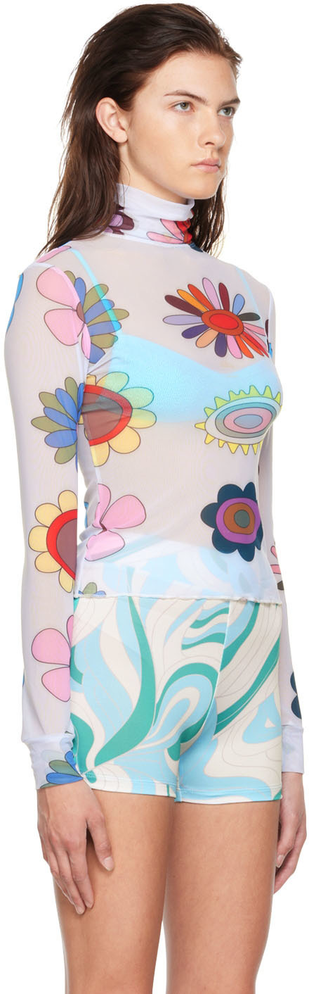 FENSI SSENSE Exclusive Purple Psychedelic Daisies Cover-Up