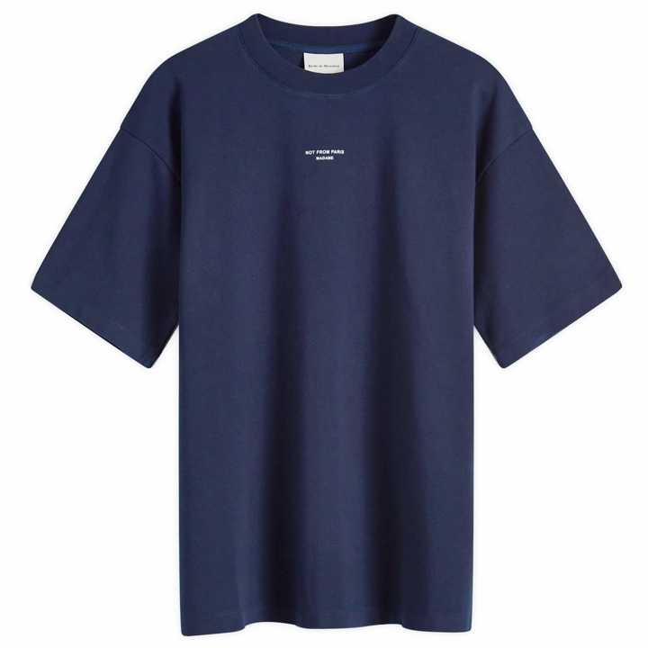 Photo: Drôle de Monsieur Men's Not From Paris Madame Classic T-Shirt in Navy