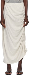 Lauren Manoogian Gray Drape Maxi Skirt