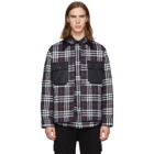 Burberry Navy Quilted Check Jacket