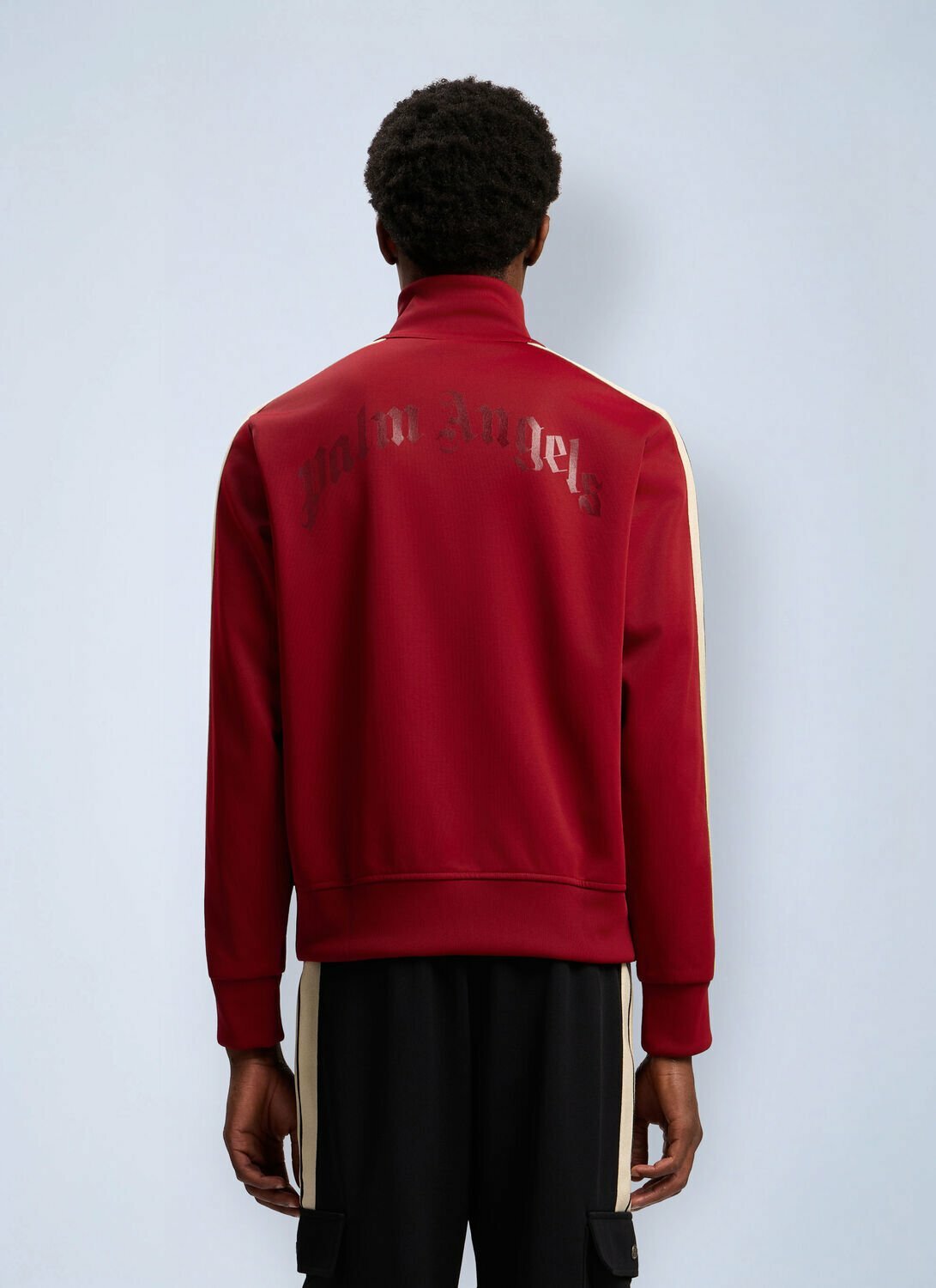 Palm Angels Curved Logo Zip-Up Track Jacket
