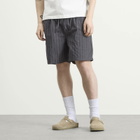 Foret Men's Shift Textured Shorts in Black Stripe