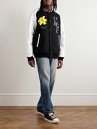 Moncler Genius - 7 Moncler FRGMT Hiroshi Fujiwara Appliquéd Wool-Blend Felt and Full-Grain Leather Down Varsity Jacket - Black