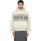 Fear of God ESSENTIALS Gray Cropped Relaxed Paneled Hoodie