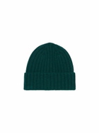 MC2 Saint Barth Man Green Cashmere Blend Hat Wengen With St. Barth Embroidery