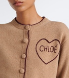 Chloé Logo wool and cashmere cardigan