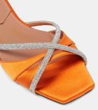 D'Accori Lust crystal-embellished satin slides