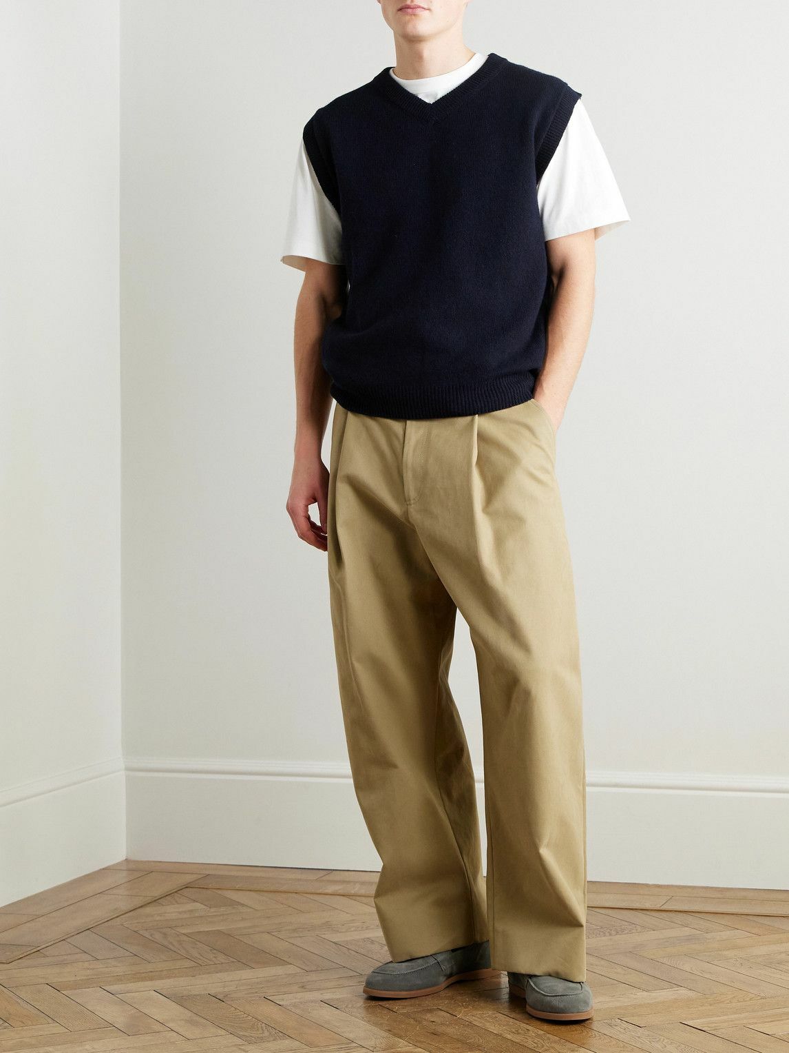Sunspel - Wool Sweater Vest - Blue