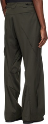 CMMAWEAR Khaki Darted Drape Trousers
