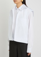 Bettter Double-shirt Cotton-blend Poplin Midi Dress White