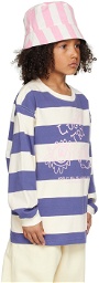 Luckytry Kids Blue & White Stripe Long Sleeve T-Shirt